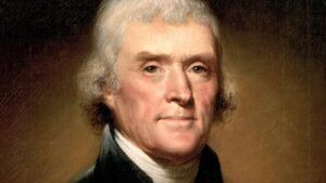 Retrato de Thomas Jefferson, tercer Presidente de los Estados Unidos y redactor de la Declaración de Independencia